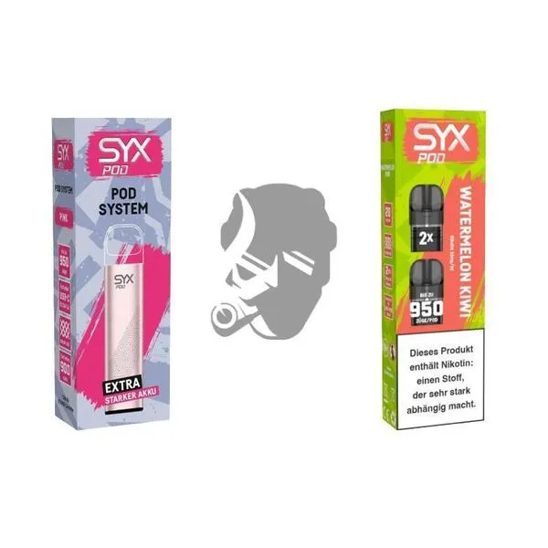 SYX Pod Pink + Cartridge Watermelon Kiwi