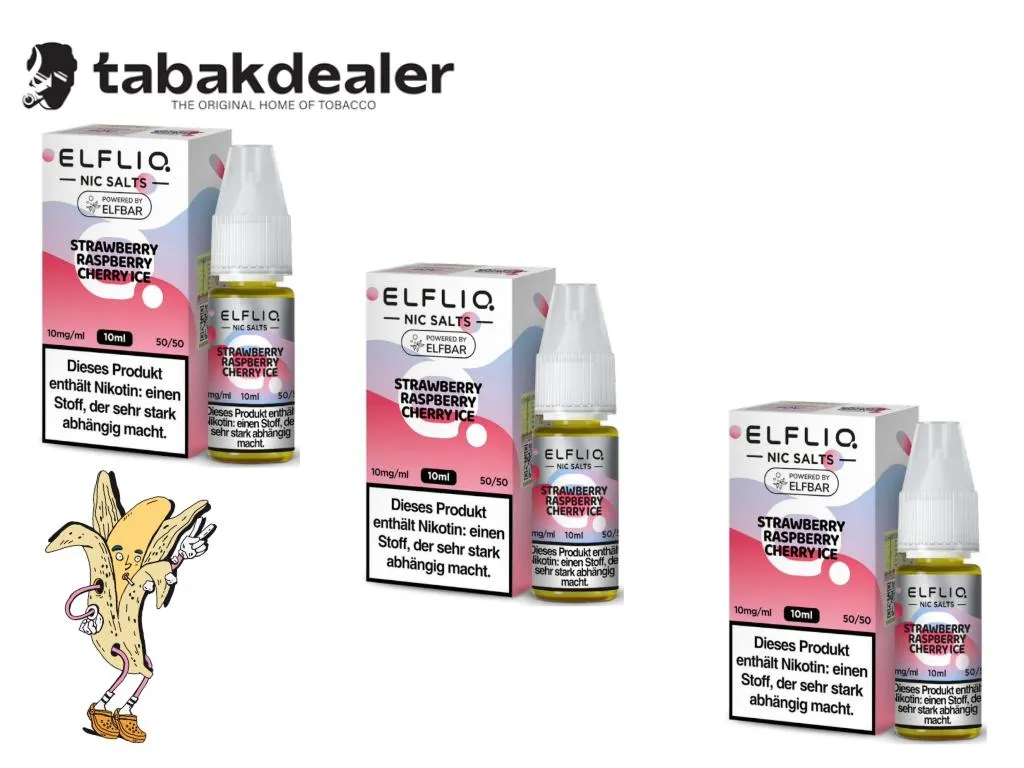 ELFLIQ Strawberry Raspberry Cherry Ice 10mg/ml 3er 3 x 1 Stück