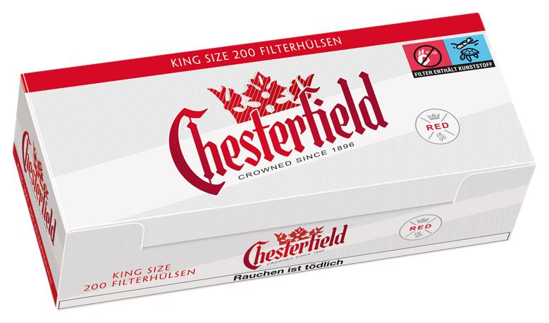 Chesterfield Hülsen Red King Size 5 x 200 Stück 200 St