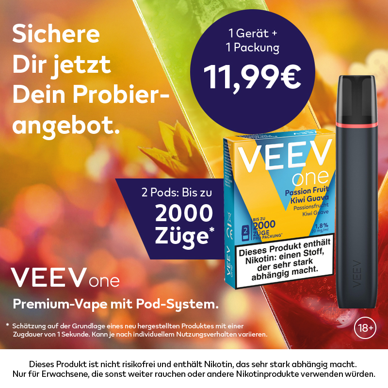 Veev Kit Black + 1 VEEV One Pod Passionsfruit Kiwi Guava 20mg/ml