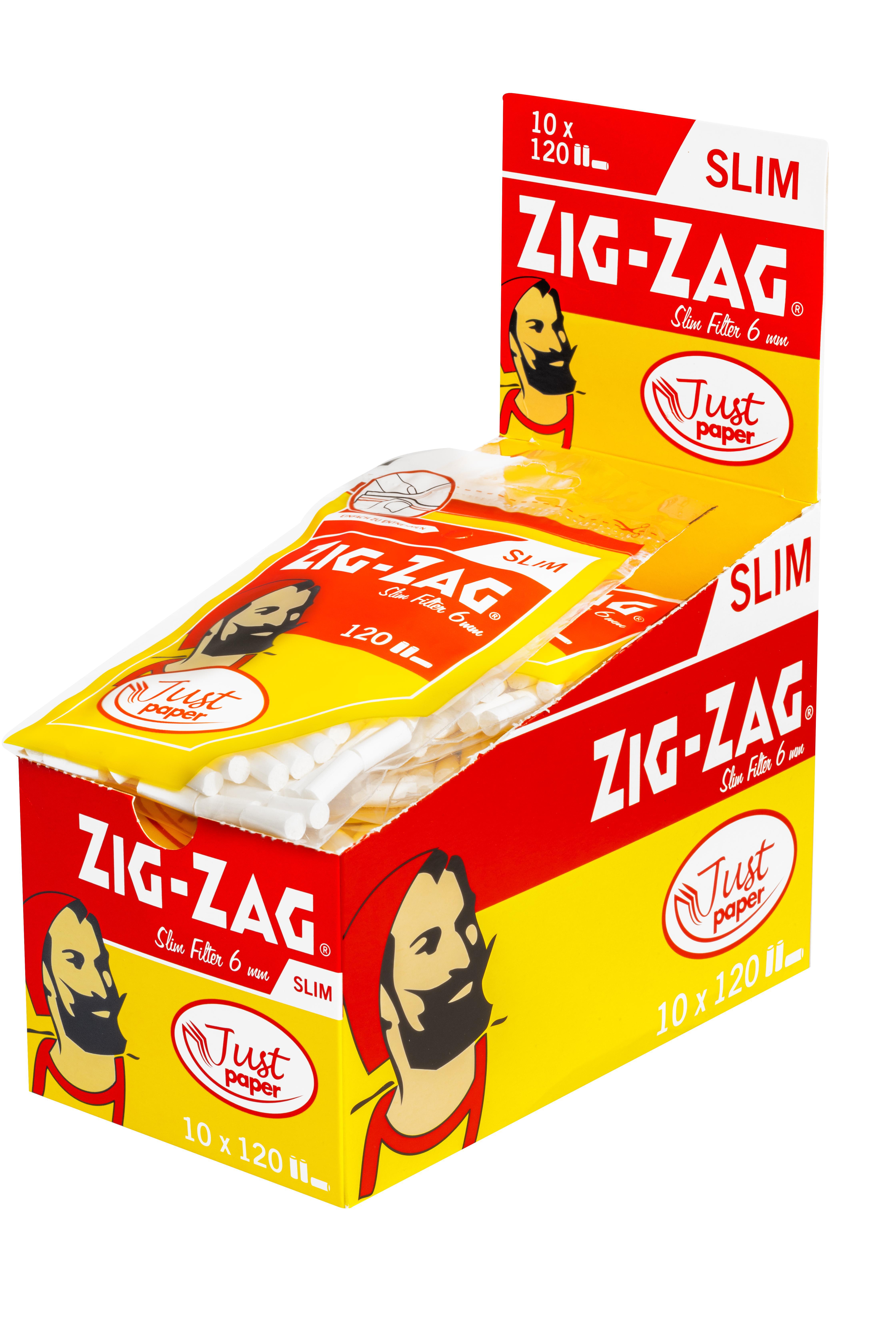 ZIG-ZAG Slim Just Paper Filter 6mm 10 x 120 Stück