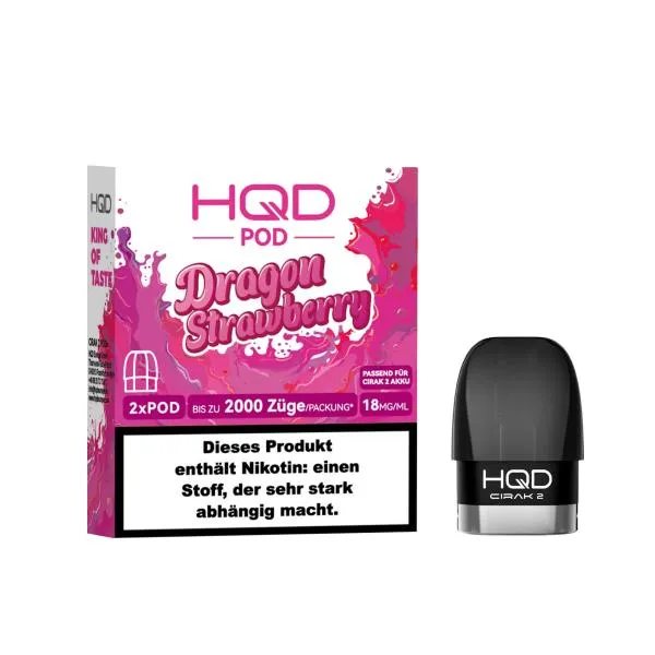 HQD Cirak 2 Pod Dragon Strawberry 18mg/ml Nikotin
