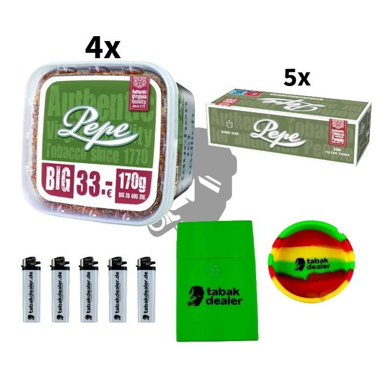 4x Pepe Rich Green XXXL Tabak 170g 4x Pepe Rich Green XXXL Tabak 170g
