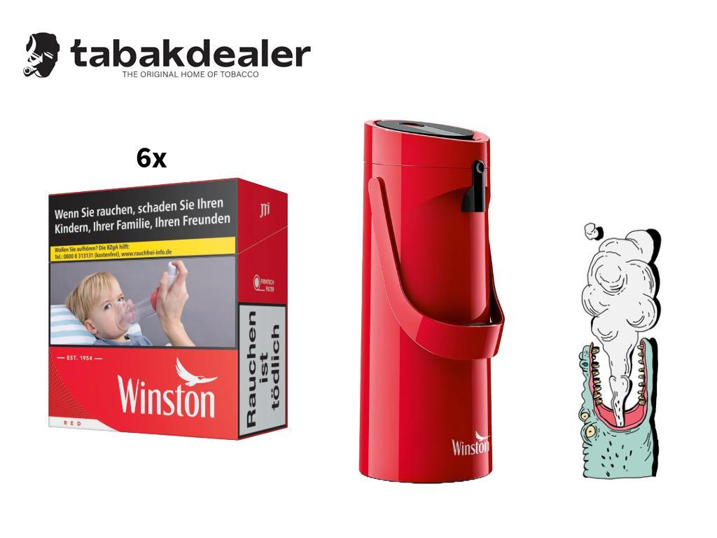 6x Winston Red 6XL + 1x Winston Kaffeekanne 