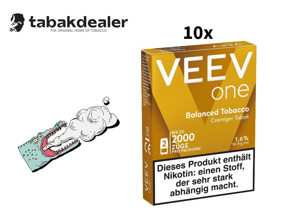 10x Veev One Pod Balanced Tobacco 