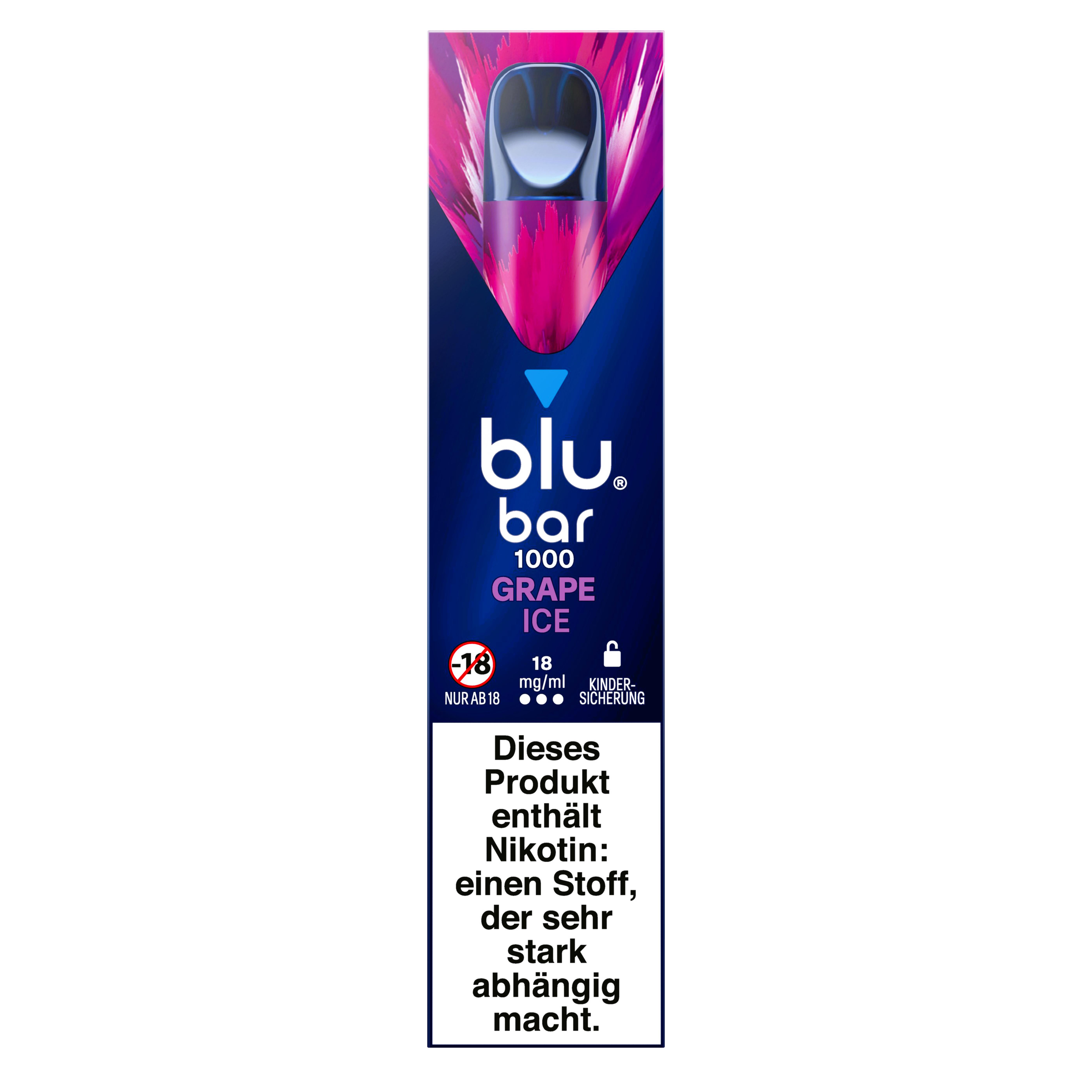 blu bar Grape Ice E-Shisha 18mg/ml Nikotin