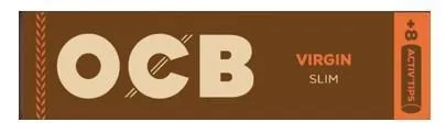 OCB Unbleached Slim Virgin + Active Tips 7mm 1 x 32 Stück