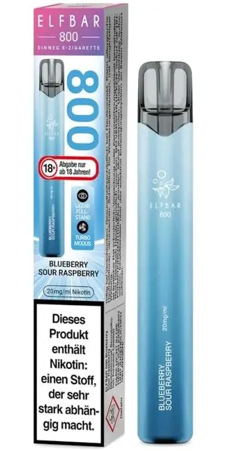 ELFBAR 800 Blueberry Sour Rasperry E-Shisha 20mg/ml Nikotin