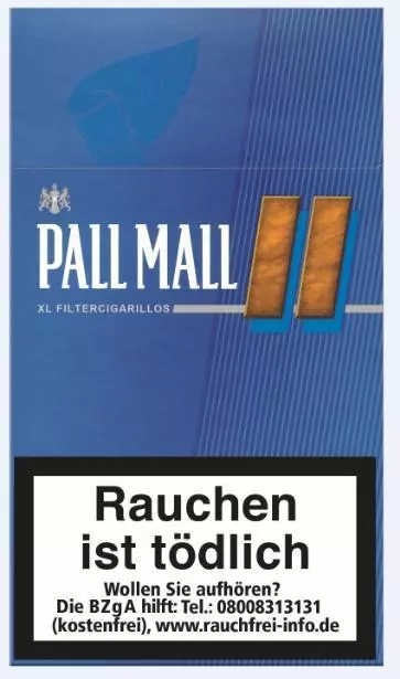 "Alter Preis " Pall Mall Blue Filtercigarillos 1 x 17 Stück