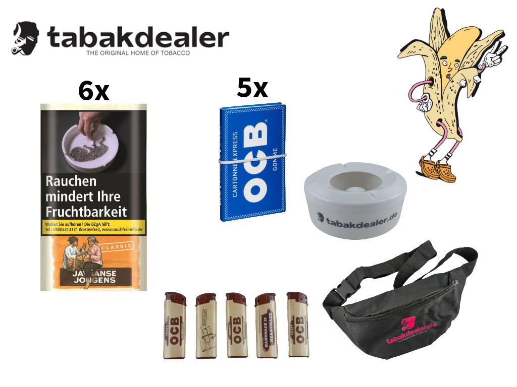 Javaanse Jongens Classic,OCB FZ,TD Bauchtasche,TD Windascher, OCB Papier Blau 