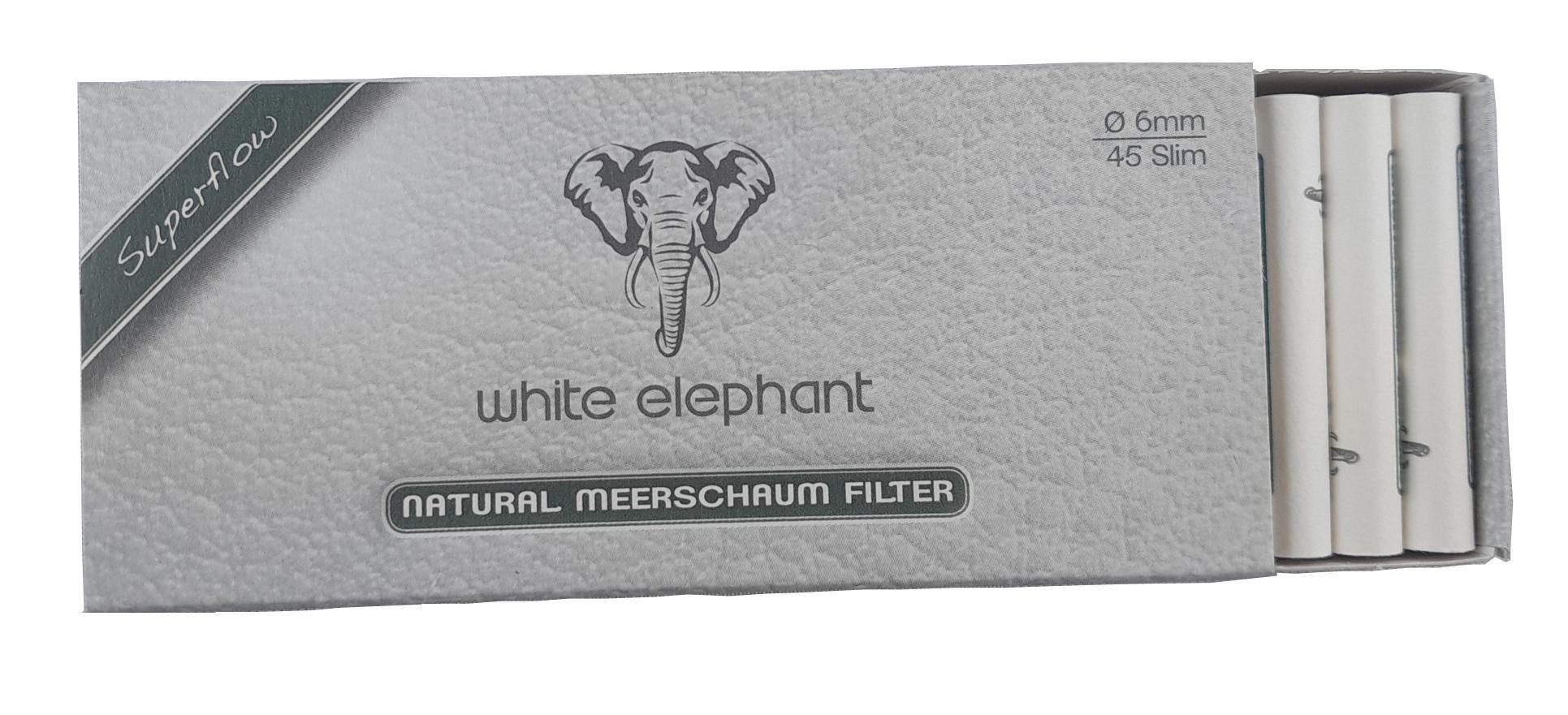 Natur Meerschaum Filter Elephant 6mm 1 x 45 Stück