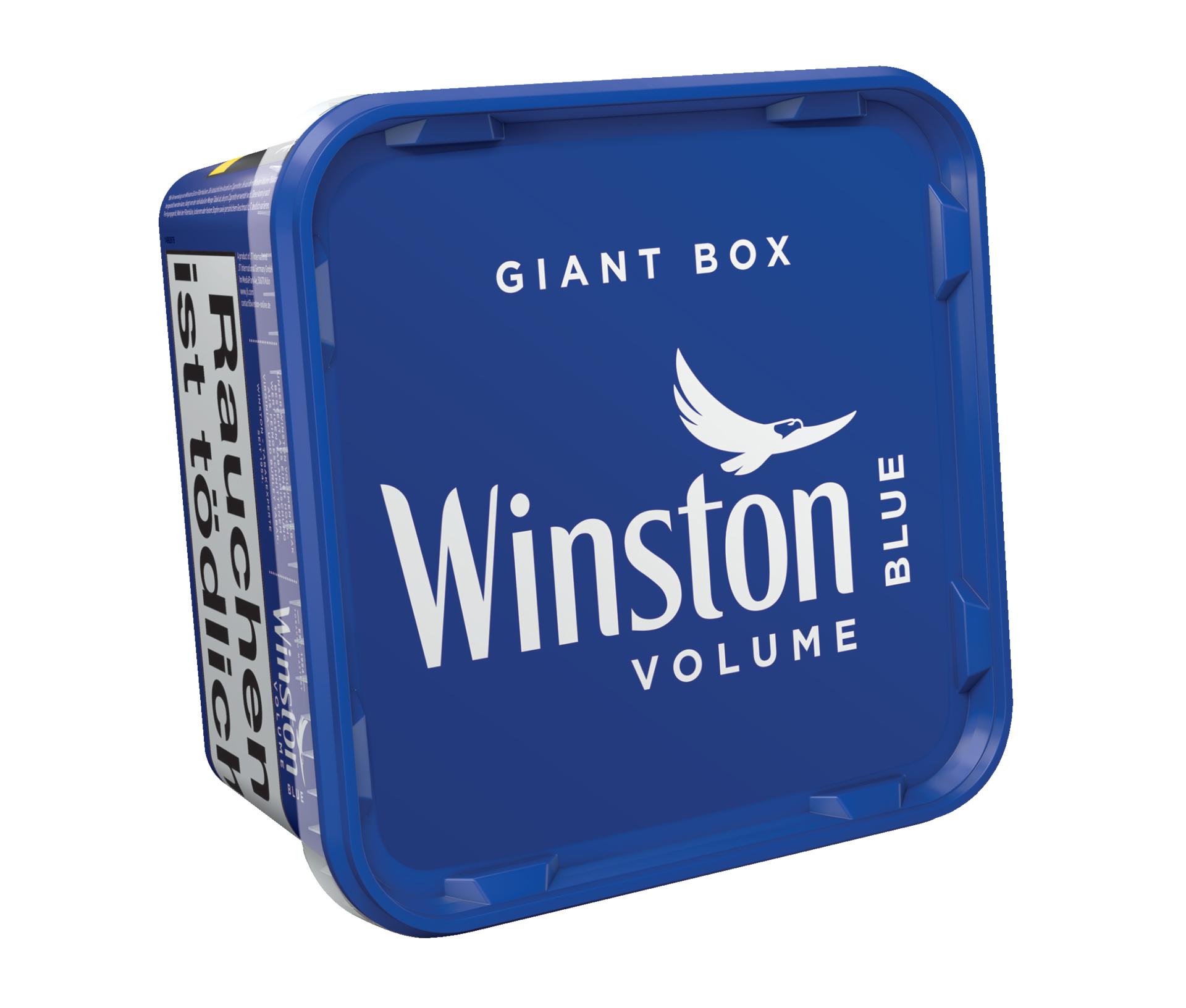 2 x Winston Giant Blue Volumentabak 220 g, Winston Hülsen, OCB Feuerzeuge 