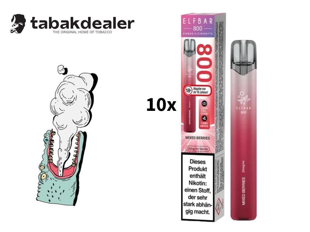 10x Elf Bar 800 mixed Berries 