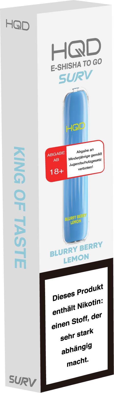 HQD SURV Blueberry Lemon E-Shisha Einweg 18mg/ml Nikotin