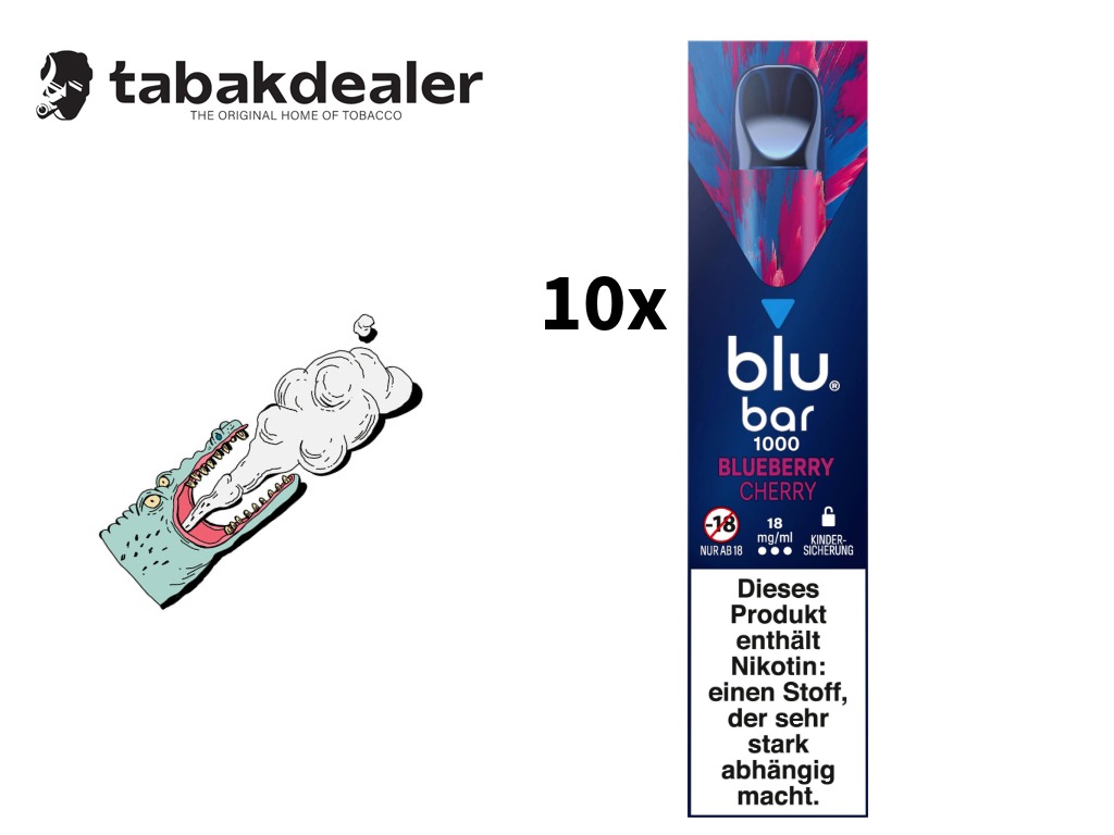 Blu Bar Blueberry Cherry 18mg/ml 10 Stück
