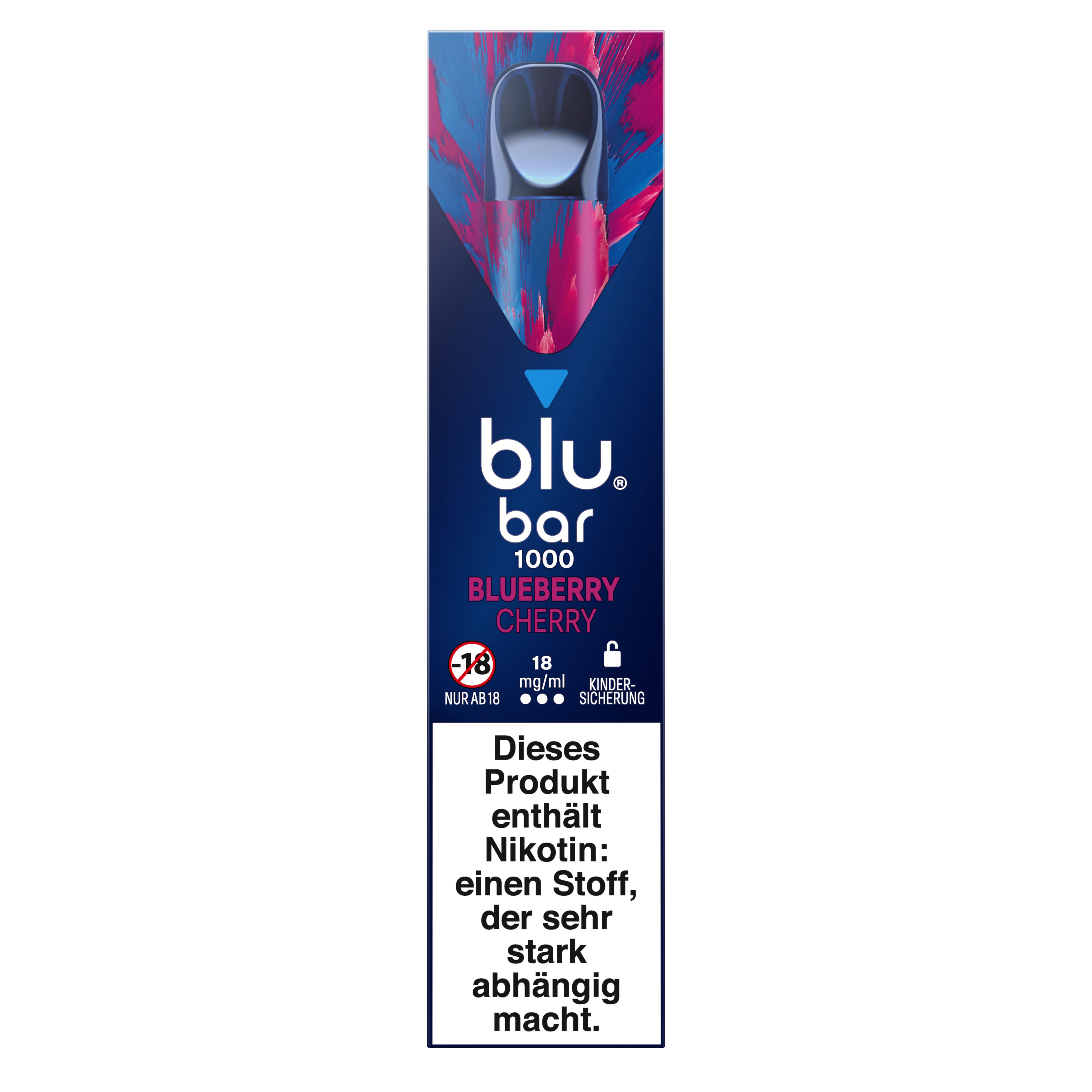 blu bar blueberry Cherry 18mg