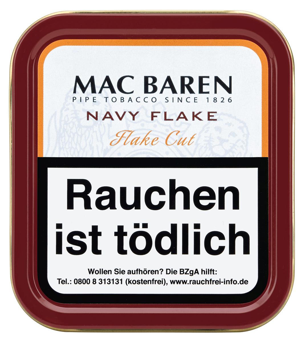 Mac Baren Navy Flake Pfeifentabak 1 x 100g Krüll