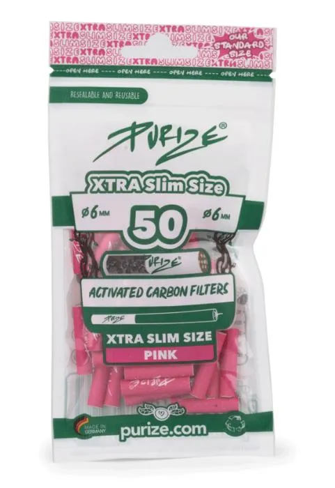 Purize Aktivkohlefilter XTRA Slim 50er pink
