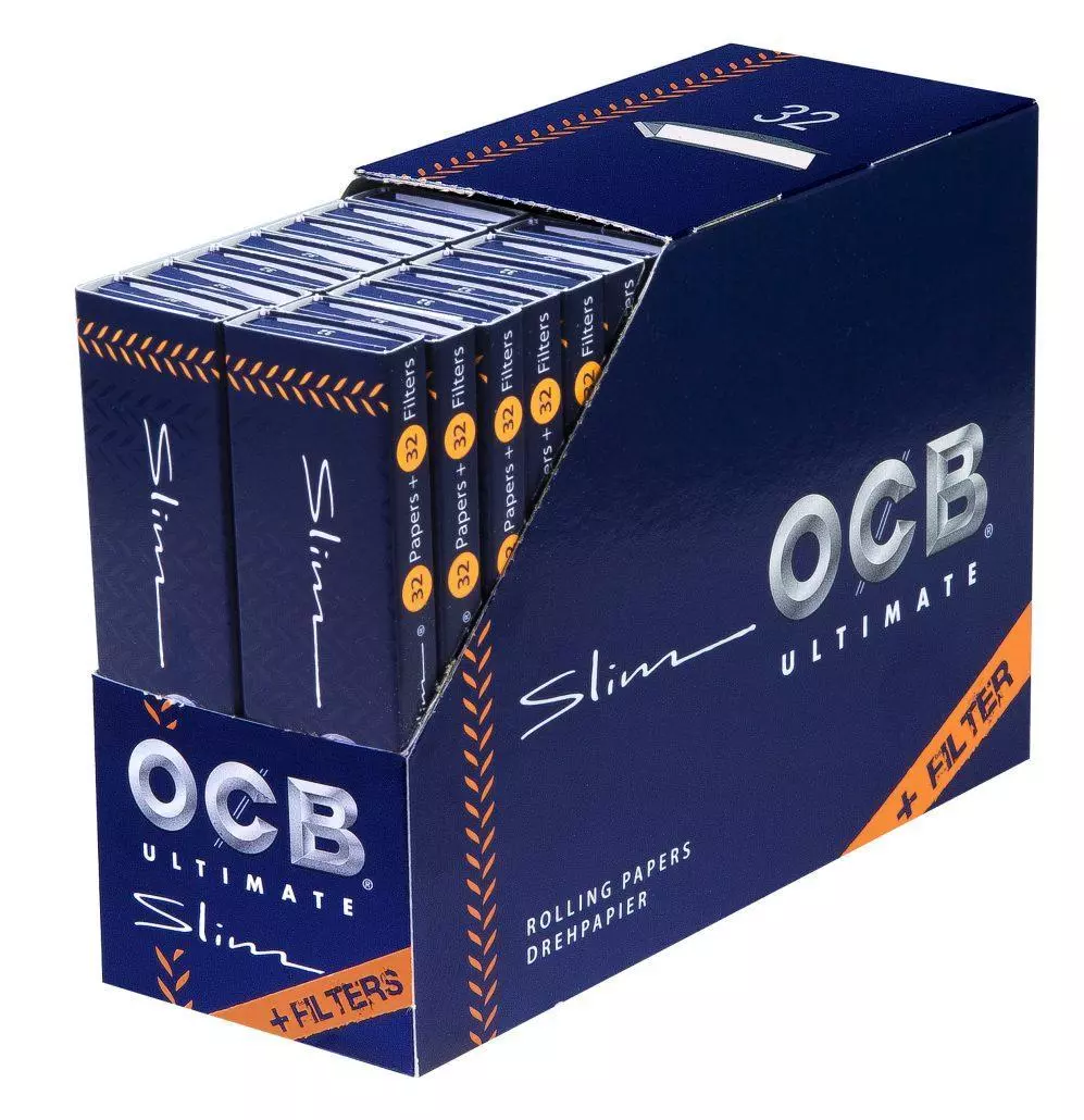 OCB Ultimate Slim Papier + Tips 32 x 32 Blättchen + 32 Filter Tips 