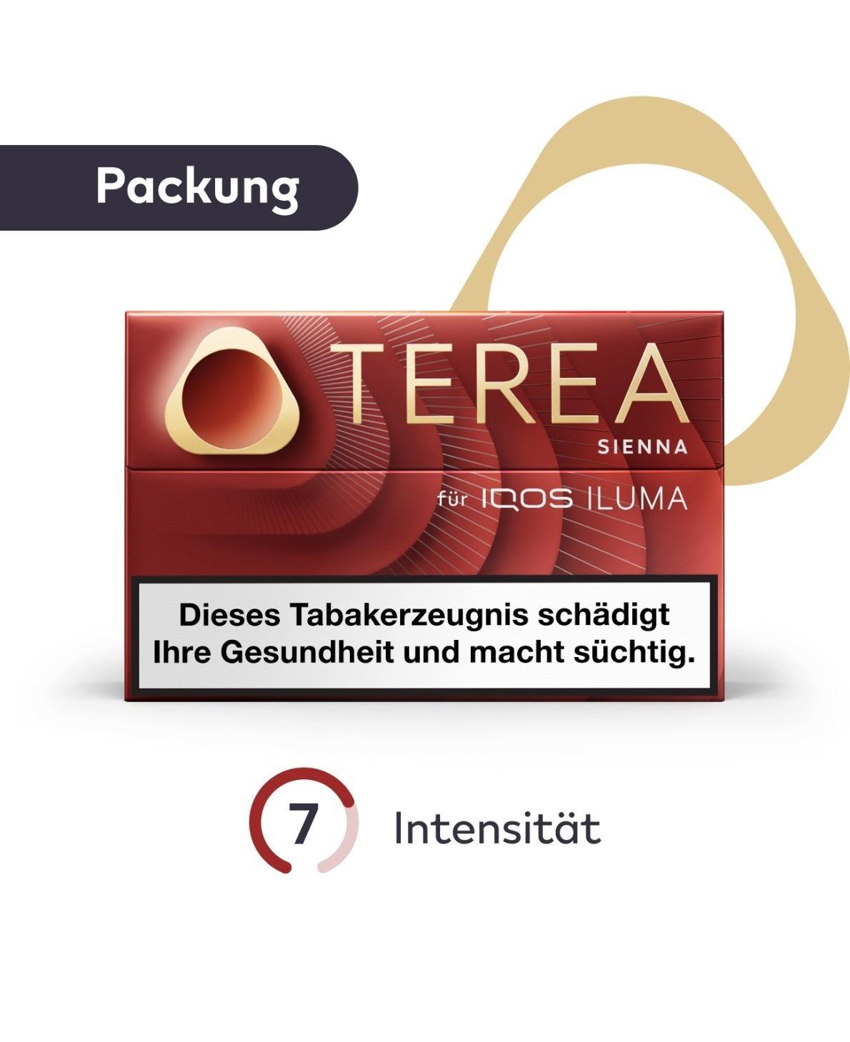Terea Sienna Tabaksticks Packung