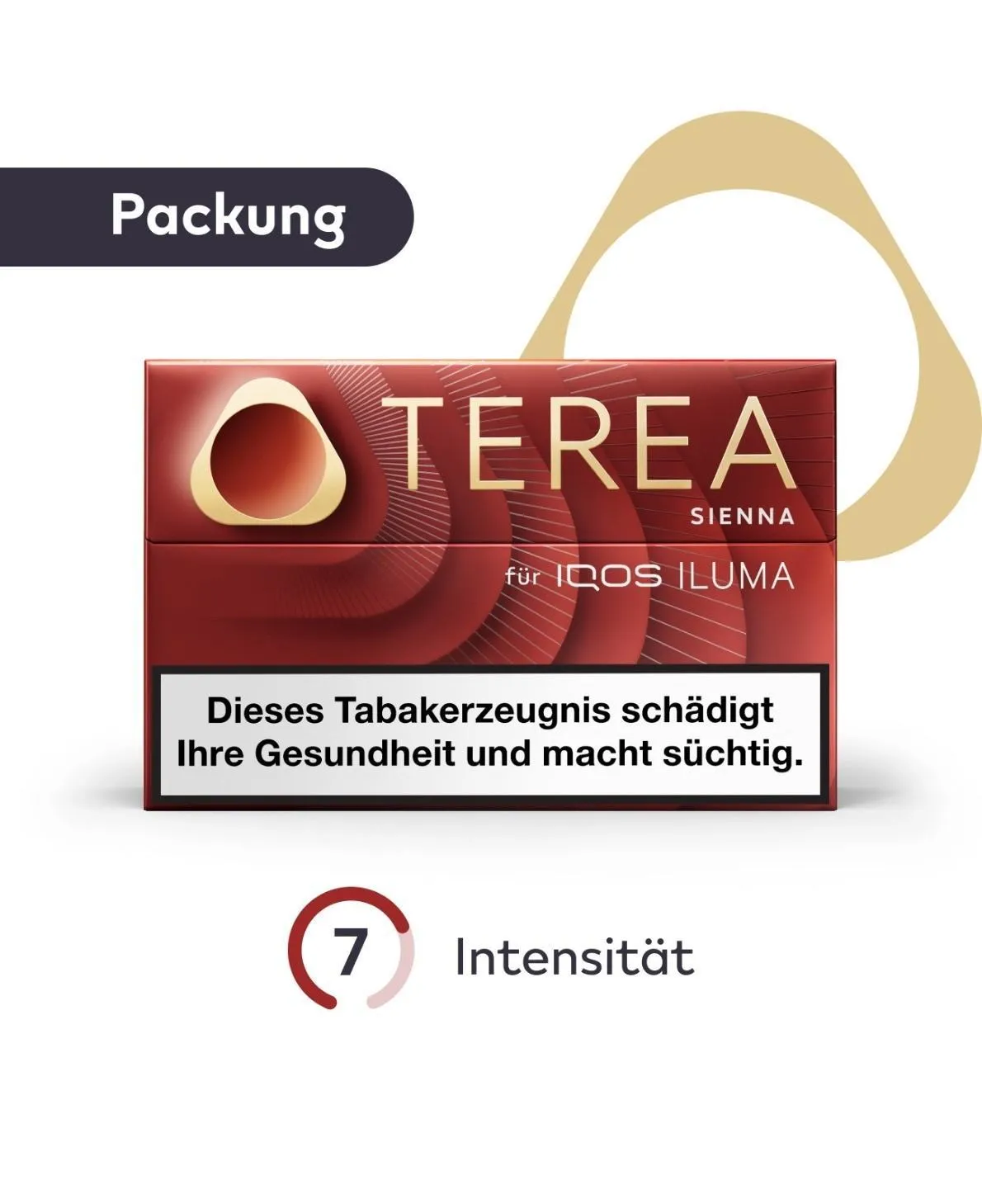 Terea Sienna Tabaksticks Packung