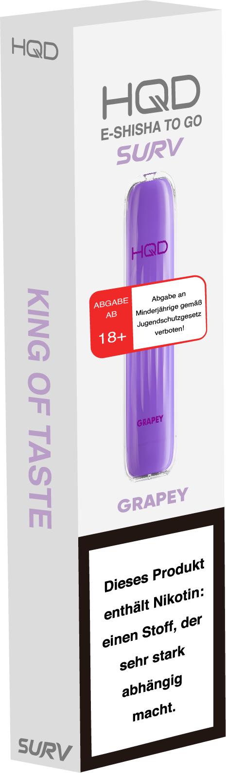 HQD SURV Grapey E-Shisha Einweg 18mg/ml Nikotin