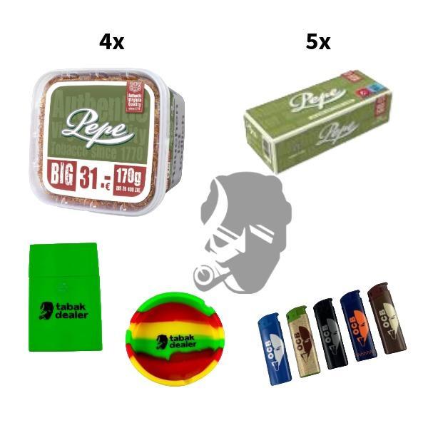 4x Pepe Rich Green XXXL Tabak 170g 4x Pepe Rich Green XXXL Tabak 170g