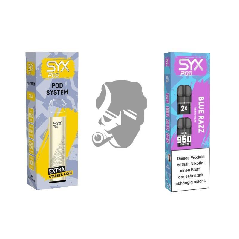 SYX Pod Gold + Cartridge Blue Razz SYX Pod Gold + Cartridge Blue Razz