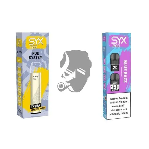 SYX Pod Gold + Cartridge Blue Razz