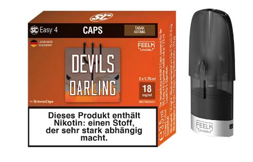 Easy 4 Caps Devils Darling (Tabakaroma) 18mg/ml Nikotin (2 Stück pro Packung) 