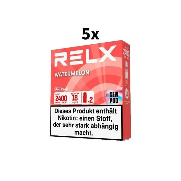5x RELX Pod Real Watermelon