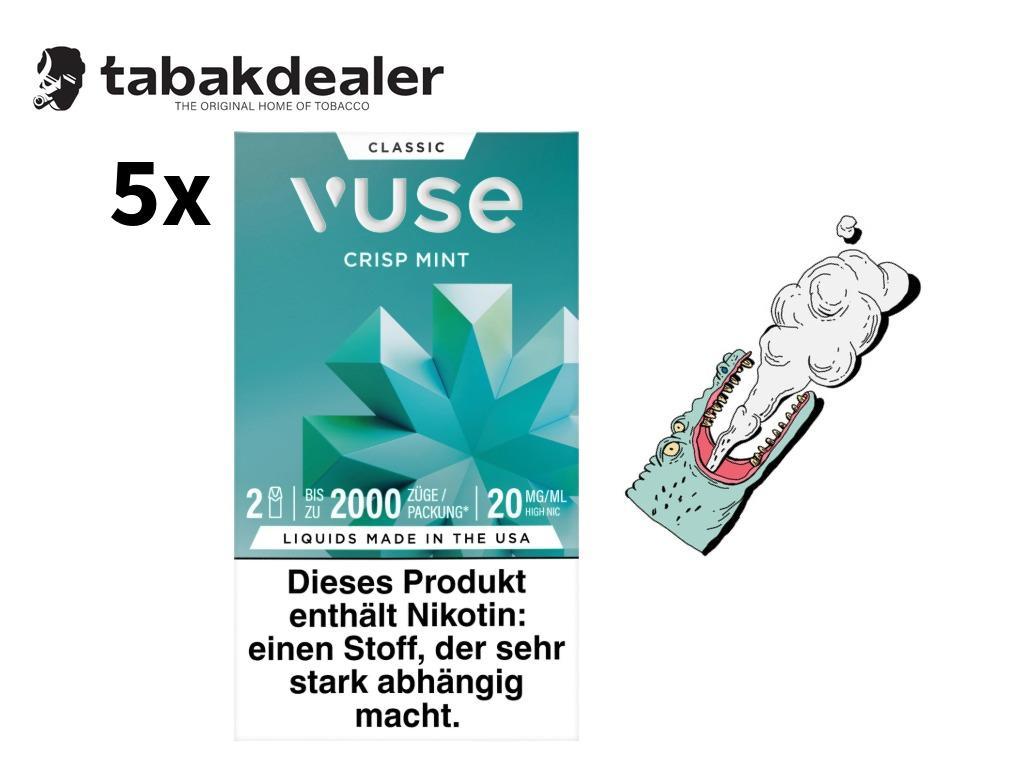 5x Vuse Pro Caps Crisp Mint 20mg 5 x 2 Pods