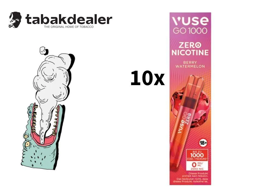 Vuse GO 1000 E-Shisha Watermelon 0mg/ml 10er