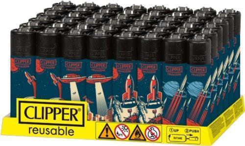 Clipper Mehrweg-Feuerzeug Space 2 48 Stück