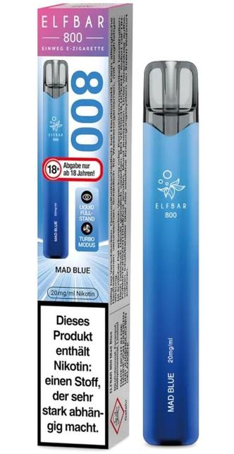 Elf Bar 600 Mad Blue E-Shisha 20mg/ml Nikotin