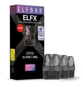ELFBAR ELFX 0,8 Ohm Refillable 3 Pods nachfüllbar