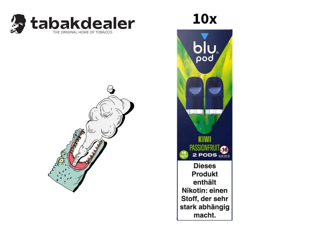 10x blu Pod Kiwi Passionsfruit 18mg/ml