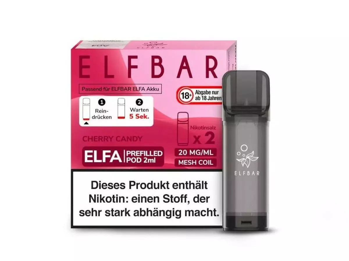 Elfbar Elfa Pod Cherry Candy 20mg/ml Nikotin 1 x 2 Pods
