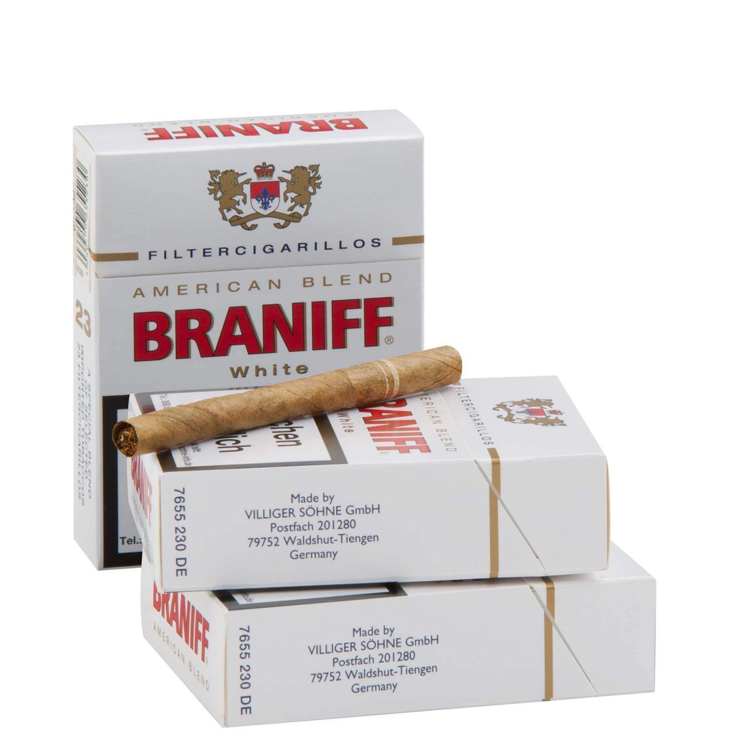 Braniff White  10 x 23 Zigarillos