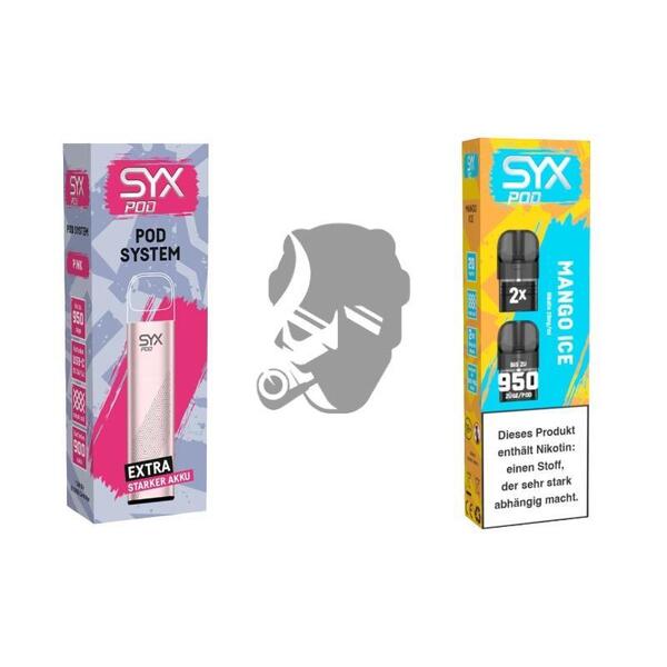 SYX Pod Pink + Cartridge Mango Ice SYX Pod Pink + Cartridge Mango Ice