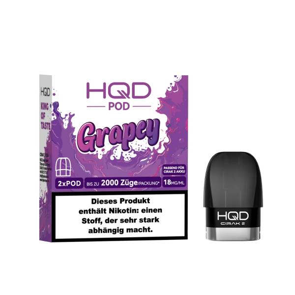 HQD Cirak 2 Pod Grapey 18mg/ml Nikotin HQD Cirak 2 Pod Grapey 18mg/ml Nikotin