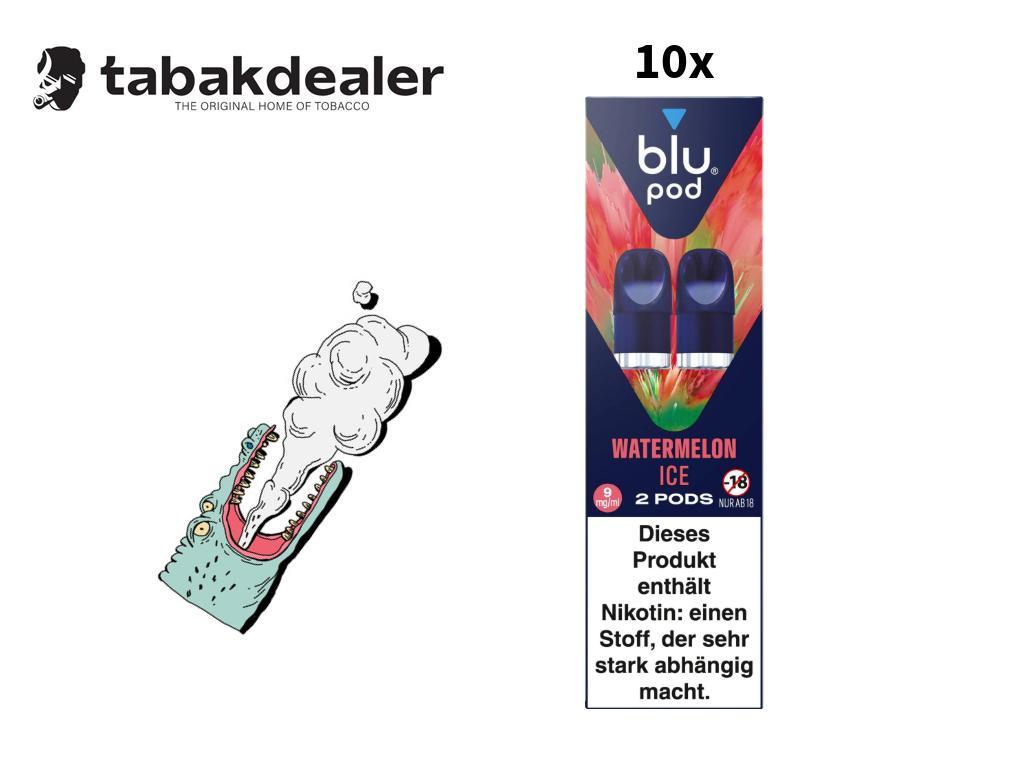 10x blu Pod Watermelon Ice 9mg/ml 