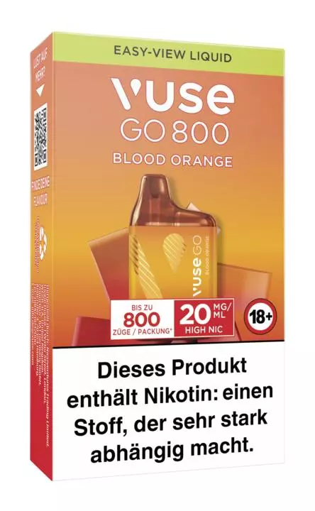 Vuse GO 800 (BOX) Blood Orange 20mg/ml Nikotin