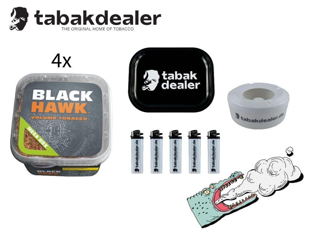 4x Black Hawk Mega Volumentabak 230g  4x Black Hawk Mega Volumentabak 230g
