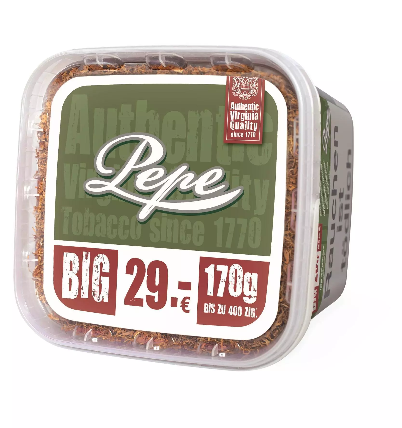 Pepe Rich Green Volumentabak Big Box 1 x 170g Tabak