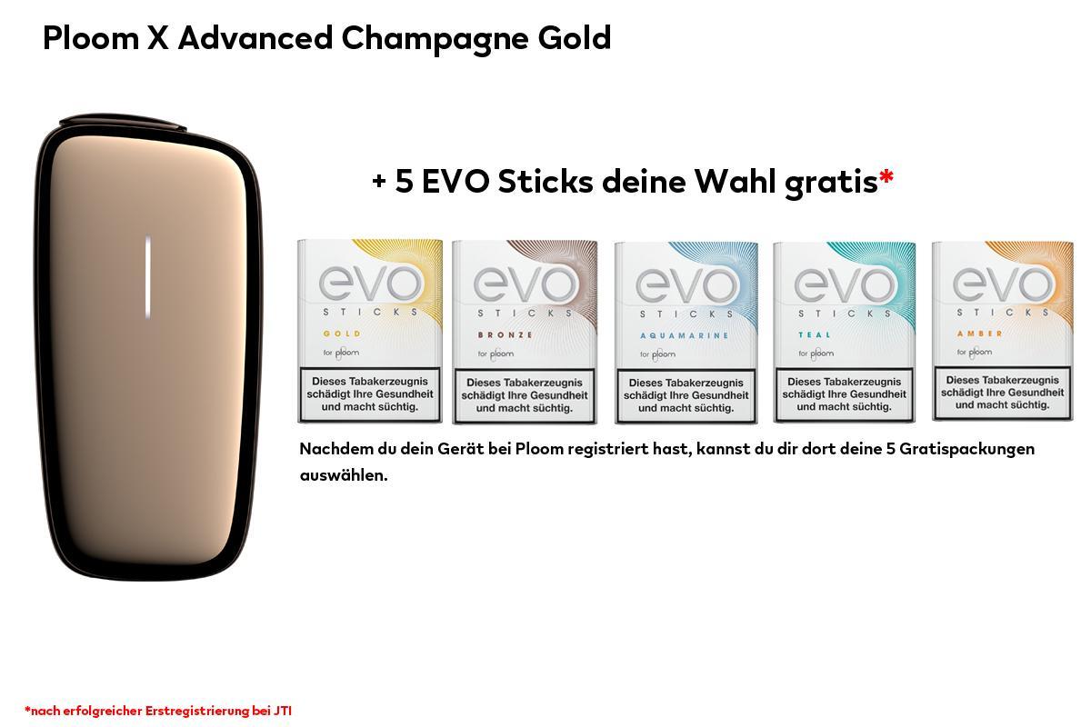 Ploom X Advanced Champagne Gold - Registrierung 