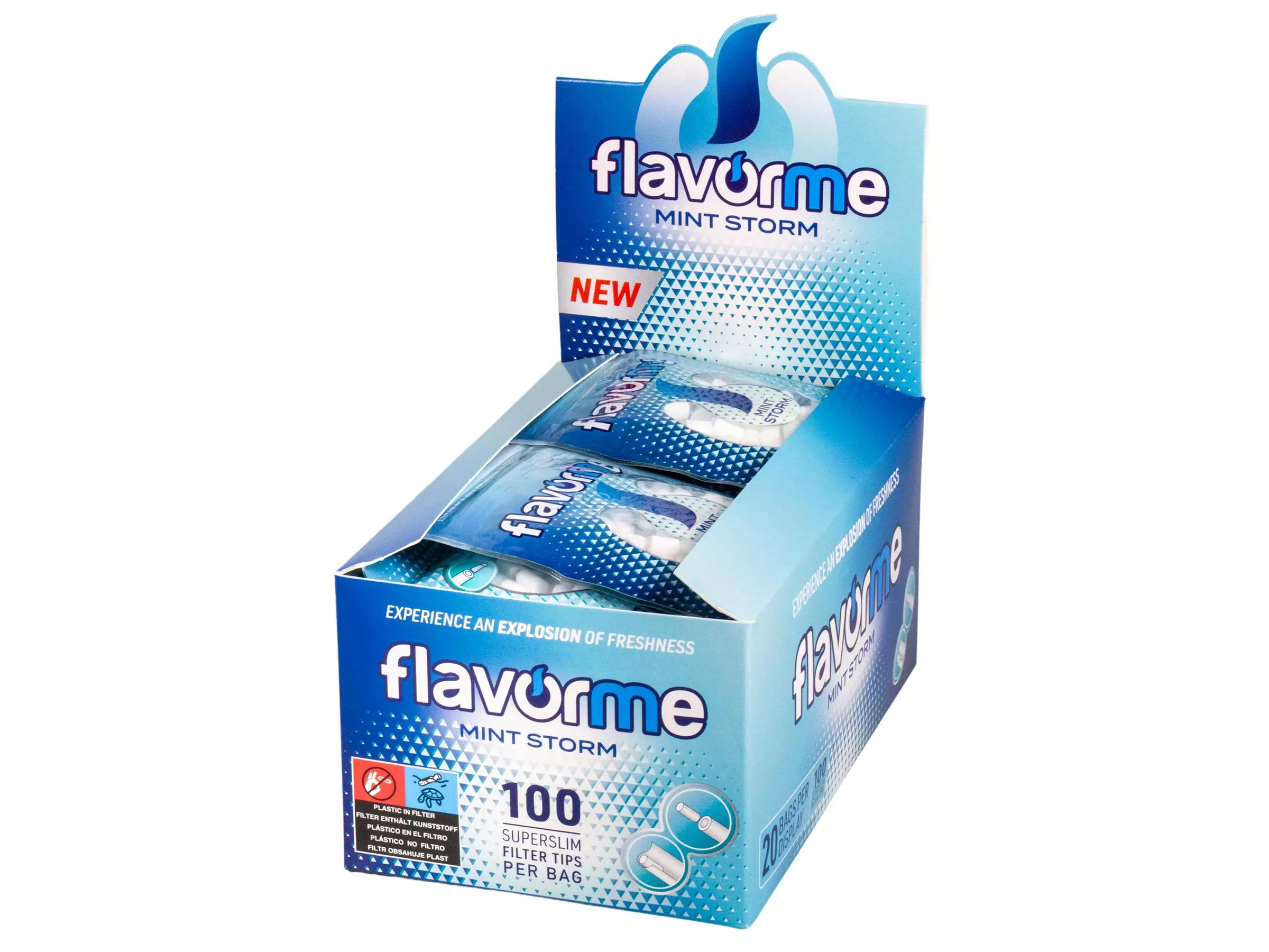 FlavorMe Mint Storm slim Filter 5mm 20 x 100 Filter