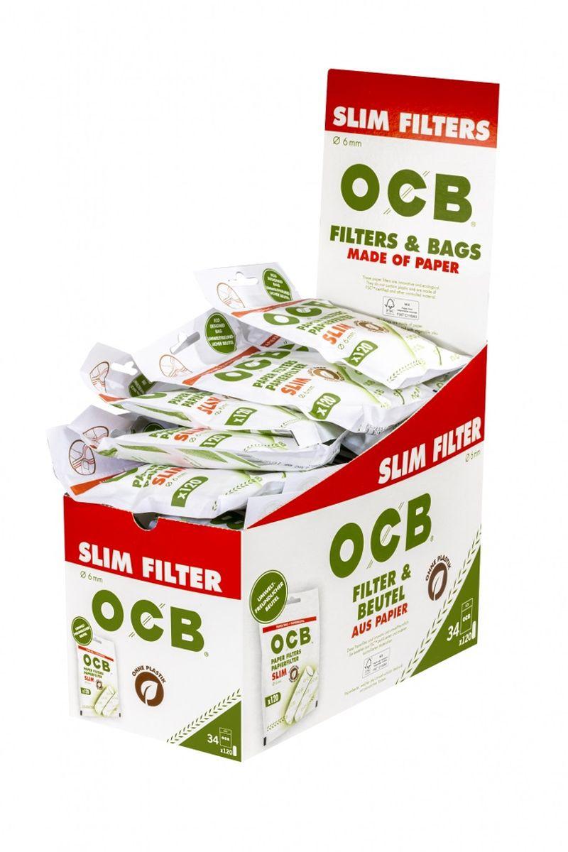 OCB Papierfilter Slim 6mm 34 x 120 Stück