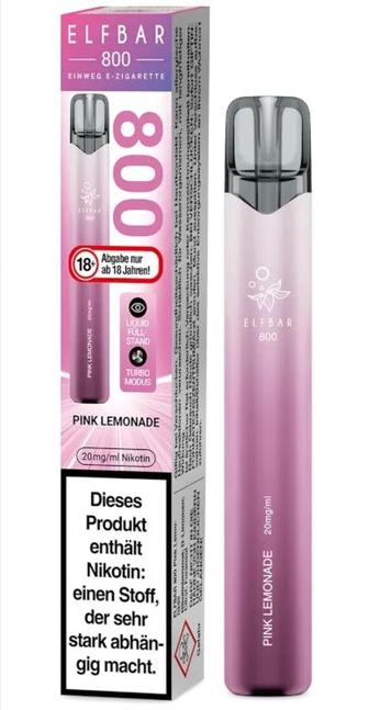 Elf Bar 800 Pink Lemonade E-Shisha 20mg/ml Nikotin