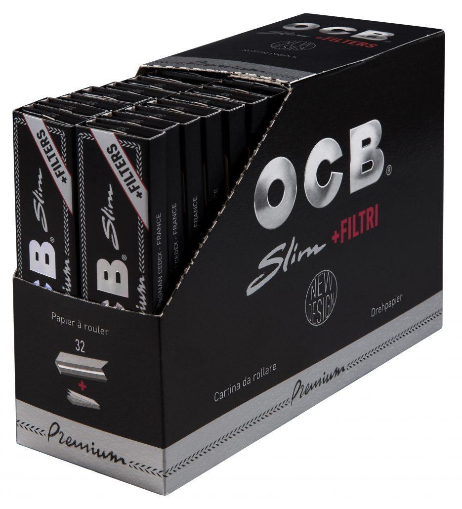 OCB Schwarz Premium Slim & Filter Tips 32 x 32 Blättchen